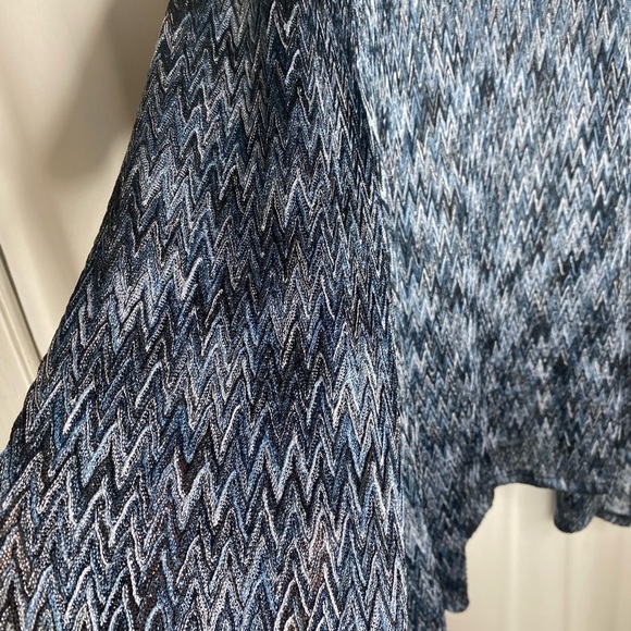 Chicos Open Front Blue Knit Sweater Size 2 Large Lightweight Lagenlook Boho - Picture 7 of 7